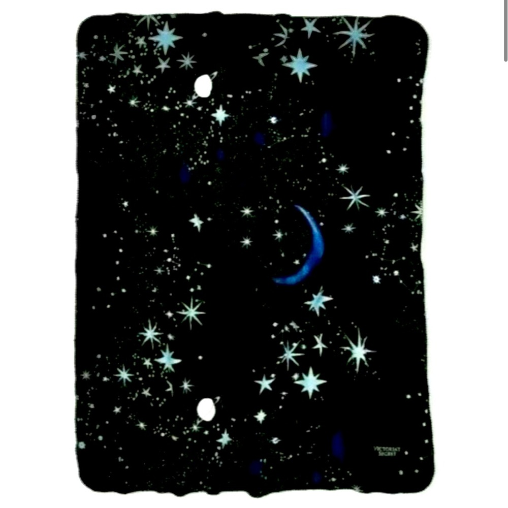 Victoria Secret Moon & Star Print Sherpa Blanket
